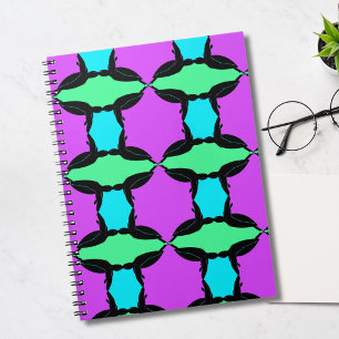 Zee Schildpad Pop Art Patroon Spiraal Notitieboek