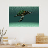 Zee schildpad poster (Keuken)