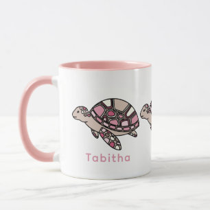 Zee Schildpad roze Mok