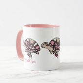 Zee Schildpad roze Mok (Voorkant links)
