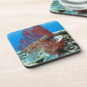 Zee schildpad rust onder water 2 bier onderzetter (Linkerzijde)