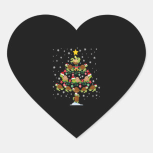 Zee schildpad schildpad kerstboom hart sticker