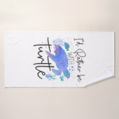 Zee schildpad schildpad Waterverf ik zou Badhanddoek (Badhanddoek)