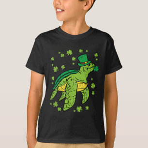 Zee Schildpad Shamrock St Patricks Day Leprechaun T-shirt