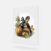 Zee Schildpad Shirt Dieren Herfst Pompoen Acryl Bord (Hoek)
