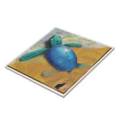 Zee schildpad tegeltje (Zijkant)