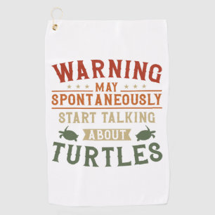 Zee schildpad Tortoise Waarschuwing mei Golfhanddoek