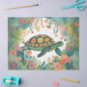 Zee Schildpad Verdwenen In De Tuin Tissuepapier (Craft)