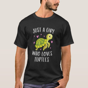 Zee schildpad voor meisjes, gewoon een meisje dat t-shirt