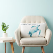 Zee Schildpad Waterverf Blauw Minimal Nursery Kussen (Stoel)