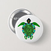 Zee SCHILDPAD- Wildlife krijger - Natuur - Wildlif Ronde Button 5,7 Cm (Voorkant /achterkant)
