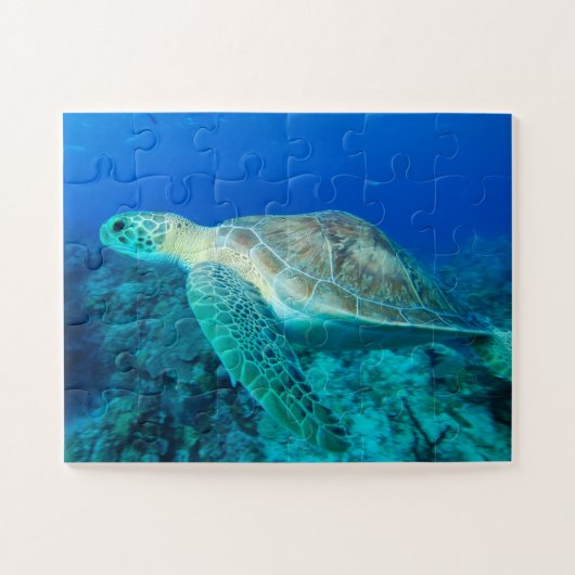 Zee schildpad zwemmen Kleine puzzel (Horizontaal)