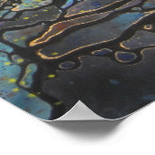 Zee schildpad zwemmen met koraalrif poster (Hoek)