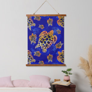 Zee Schildpadden Batik Afrikaanse Kunst Touwzak Hangend Wandkleed