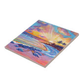 Zee schildpadden bij Poipu Beach Sunset Tegeltje (Zijkant)