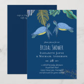 Zee Schildpadden Bruiloft Blauw Geel (Voorkant / Achterkant)