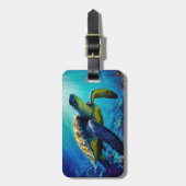 Zee Schildpadden Mariene Naturen Bagagelabel (Voorkant verticaal)
