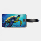 Zee Schildpadden Mariene Naturen Bagagelabel (Achterkant horizontaal)