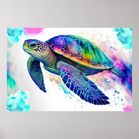 Zee Schildpadden Mariene Naturen Poster (Voorkant)