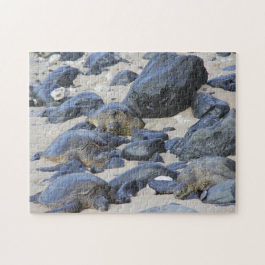 Zee schildpadden op Maui Legpuzzel (Horizontaal)