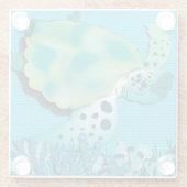 Zee schildpadglas Onderzetter (Achterkant)