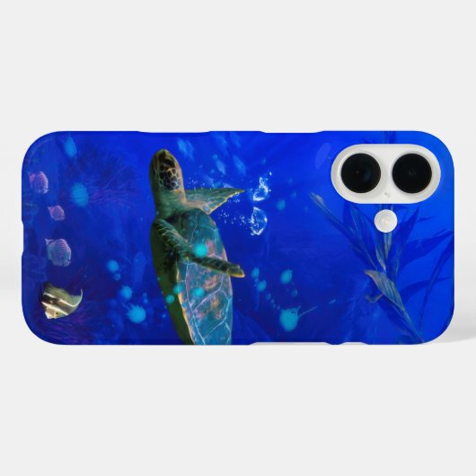 Zee-schildpadWIJN OP WATER Case-Mate iPhone Case (Achterkant (horizontaal))