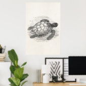 Zee Schildschildpad op maat Poster (Thuiskantoor)