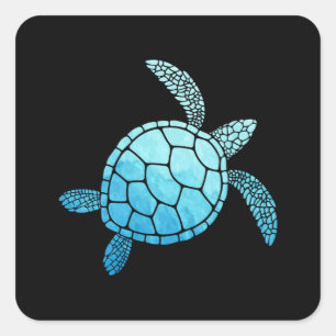 Zee Schorrelhoes Dierschildpadden Schildpaddenstoe Vierkante Sticker