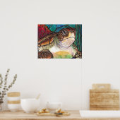 Zee - Schroefbare Prints voor Glas in lood stijl (Keuken)