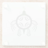 Zee schroefblokken glazen onderzetter (Achterkant)