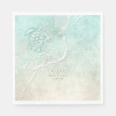 Zee Schuim Beach Wedding Turtle ID837 Servet (Voorkant)