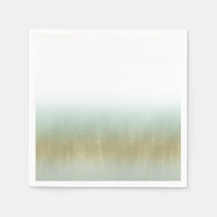 Zee schuim goud wit elegante strand moderne trouwd servet