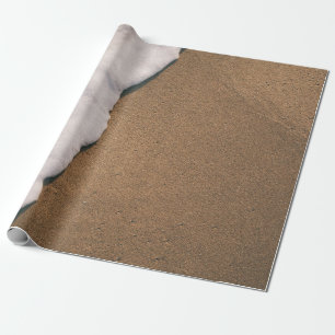 Zee schuim op zand cadeaupapier
