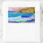 zee schuim rechthoekige sticker (Tas)