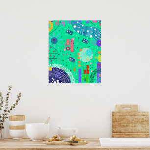 Zee Schuim Zomer: Abstracte Kunst Poster