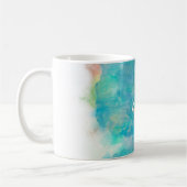 Zee SchuimAgate Marble Abstracte Name Monogram Koffiemok (Links)