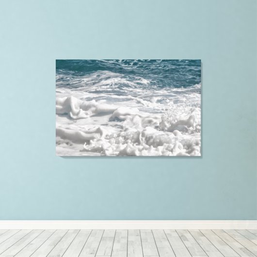 zee schuimdoek omwikkeld canvas afdruk (Insitu (Houten vloer))