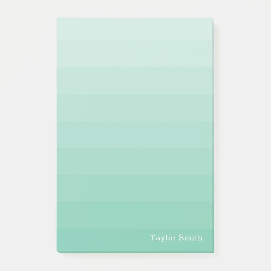 Zee schuimhoeden van groene stripes post-it® notes (Voorkant)