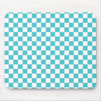 Zee serpent Blue en White Checkerboard Pattern Muismat