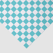 Zee serpent Blue en White Checkerboard Pattern Tissuepapier (Detail)