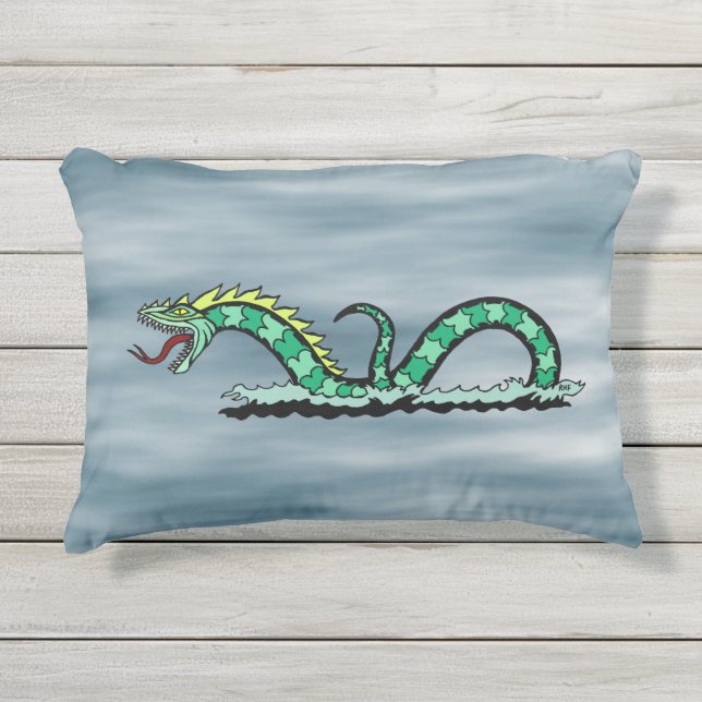 Zee Serpent Buitenkussen (Voorkant)