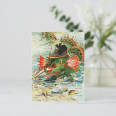Zee Serpent met Pet Briefkaart (Staand voorkant)