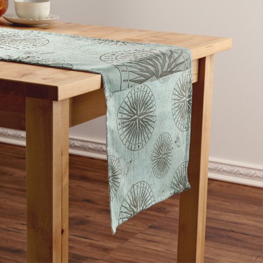 Zee Shanty | Steampunk Compass Ephemera Korte Tafelloper (Voorbeeld)