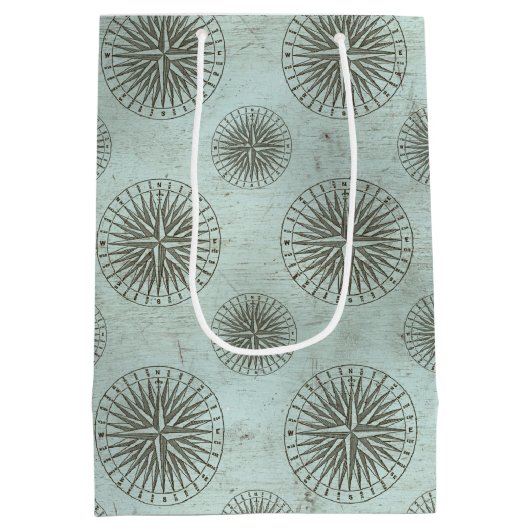 Zee Shanty | Steampunk Compass Ephemera Medium Cadeauzakje (Achterkant)