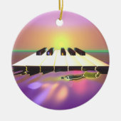 Zee Sharp Piano Keys Keramisch Ornament (Voorkant)