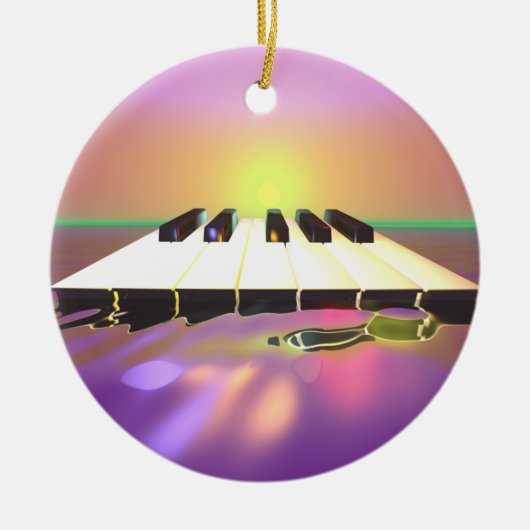 Zee Sharp Piano Keys Keramisch Ornament (Voorkant)