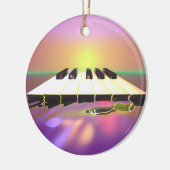 Zee Sharp Piano Keys Keramisch Ornament (Links)