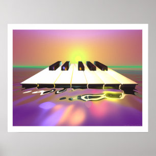Zee Sharp Piano Keys Poster