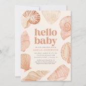 Zee Shell Beach Baby shower Kaart (Voorkant)