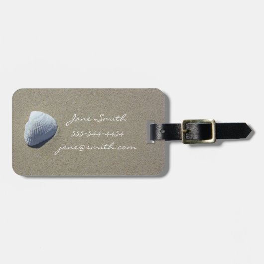 Zee Shell Beach  Bagagelabel (Voorkant horizontaal)